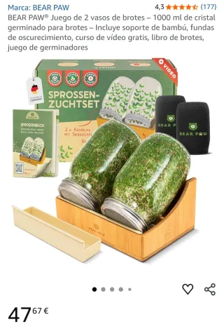 Kit germinador Bear Paw - 2 frascos