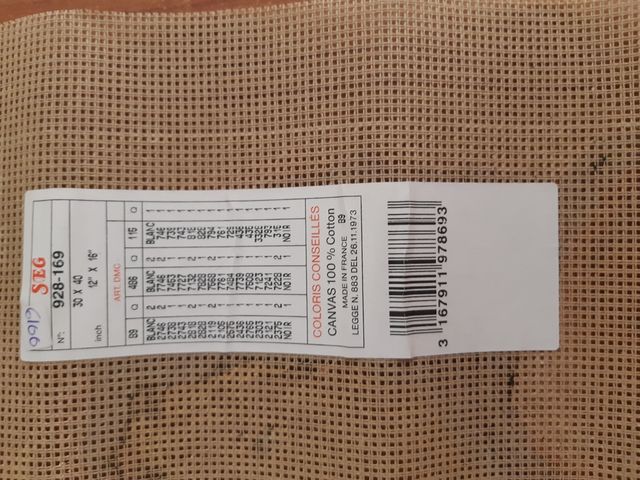 Tapiz para bordar Virgen con Niño 30x40