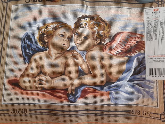 Tapiz para bordar Ángeles 30x40