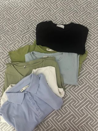 6 tops o camisetas de manga corta