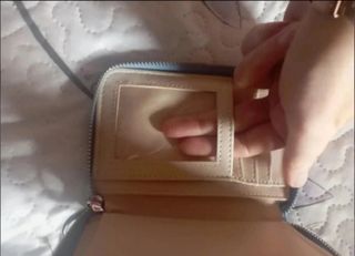 Cartera azul pequeña