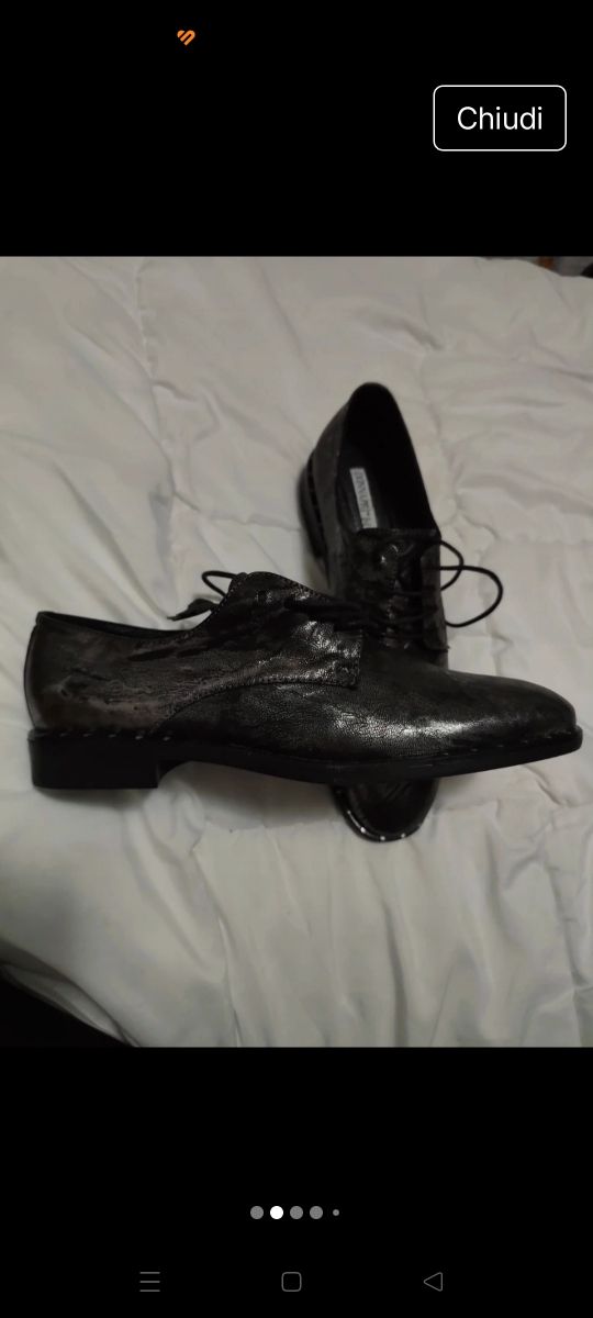 Scarpe donna nere e argento