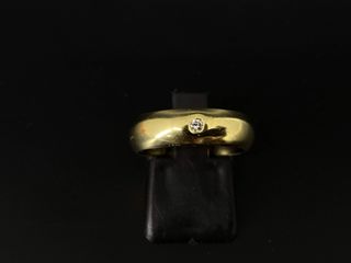 anillo oro 18k con piedra con circonita