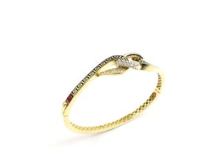 brazalete oro 18k con piedra