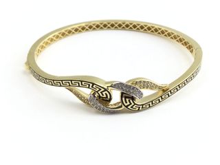 brazalete oro 18k con piedra