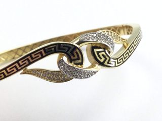 brazalete oro 18k con piedra
