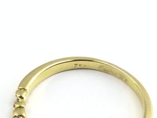 anillo oro 18k con piedra con diamante t. 14 (17,2 mm)