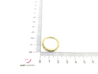 anillo oro 18k con piedra con diamante t. 14 (17,2 mm)