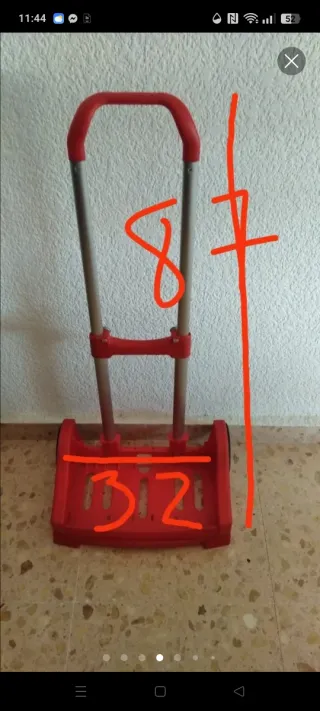 Silla trona CAM plegable naranja. Carros mochilas