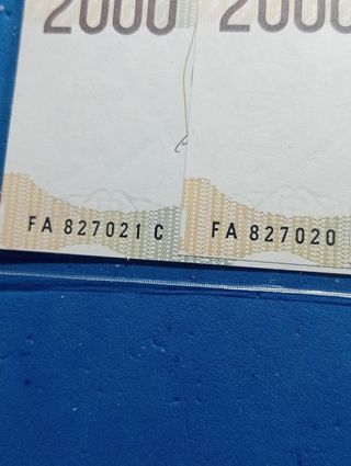 3 Banconote 2000 Lire Italia