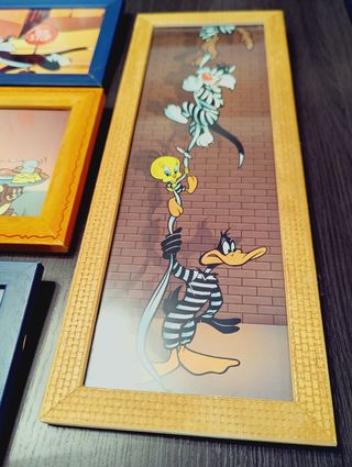 Lote 4 Cuadros LOONEY TUNES Vintage