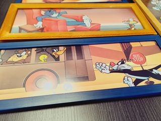 Lote 4 Cuadros LOONEY TUNES Vintage
