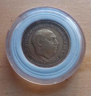 Moneda 1 Peseta Franco 1947 estrella 54