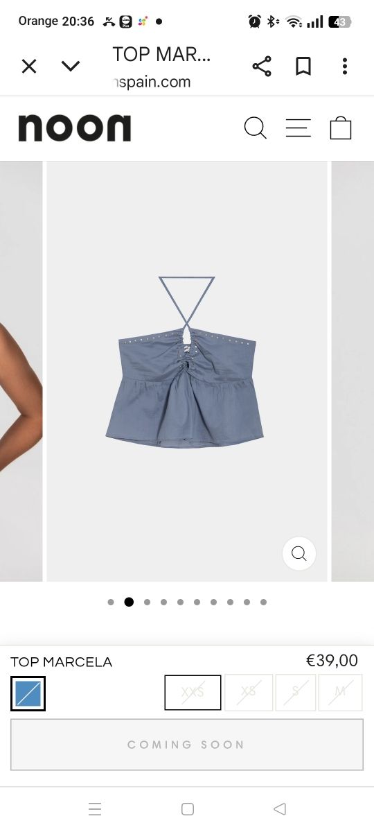 Top Marcela-Noon | Azul