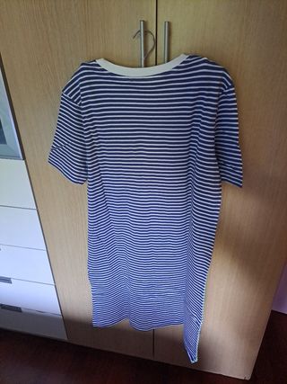 Camisón Peanuts rayas verde-azul