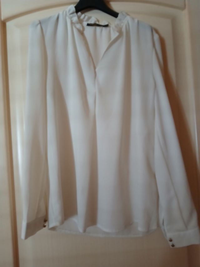 Blusa bianca elegante Akoz