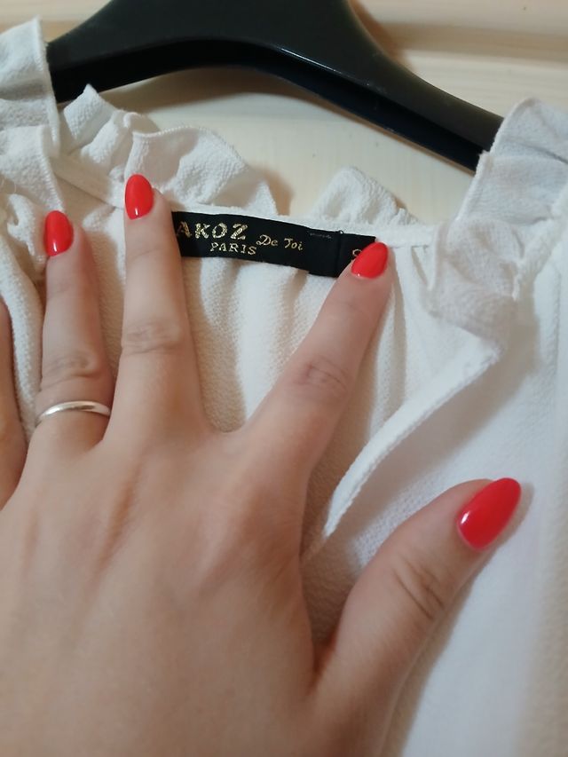 Blusa bianca elegante Akoz