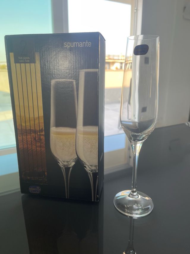 set di due calici da spuumante Boheme