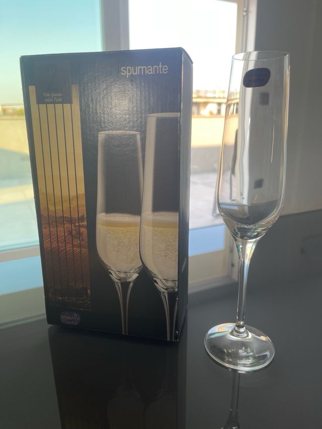 set di due calici da spuumante Boheme