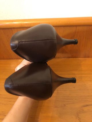 CASTAÑER - zapatos tacon piel marron 39