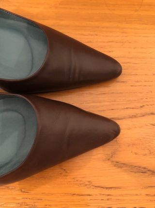 CASTAÑER - zapatos tacon piel marron 39