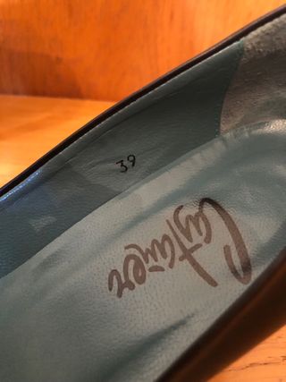 CASTAÑER - zapatos tacon piel marron 39