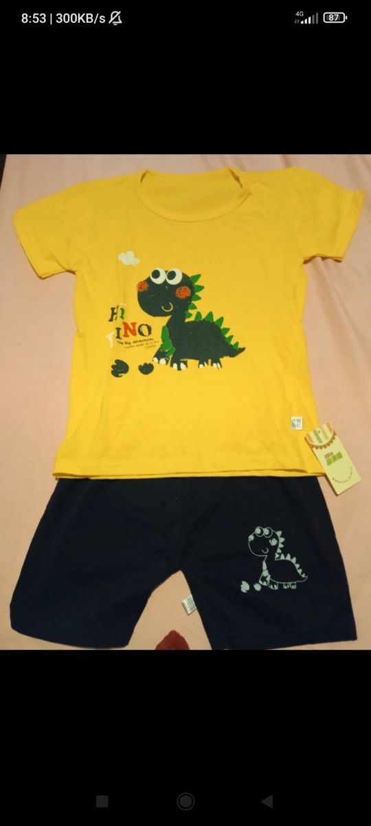 Conjunto niño verano dino