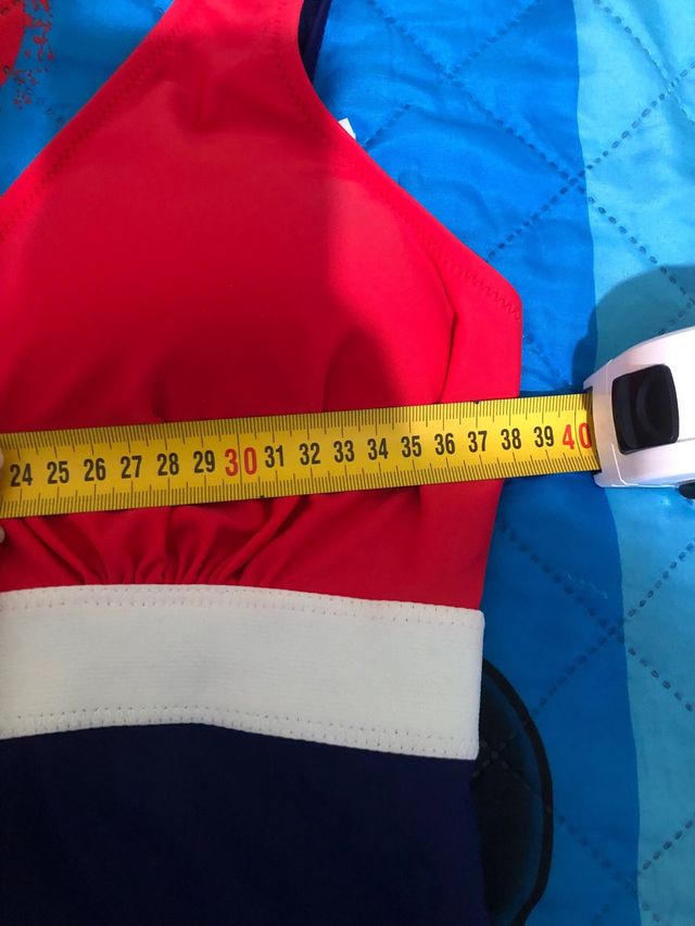 Bañador rojo y azul marino - Talla L