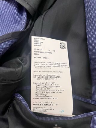 Americana azul traje hombre