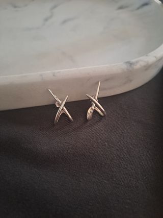 Pendientes Plata - Diseño Cruz