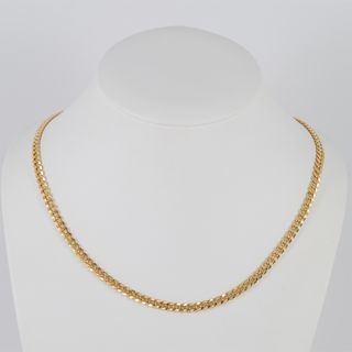 Cadena barbada de oro 18k 750 50cm