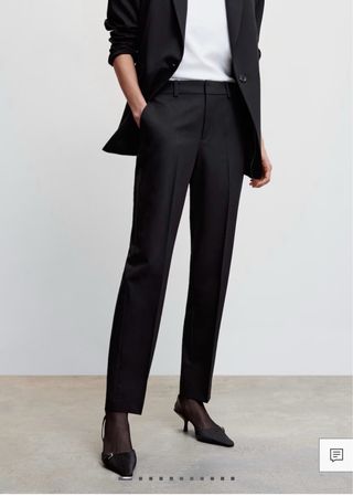 Pantalón traje Mango negro XS