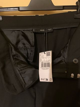 Pantalón traje Mango negro XS