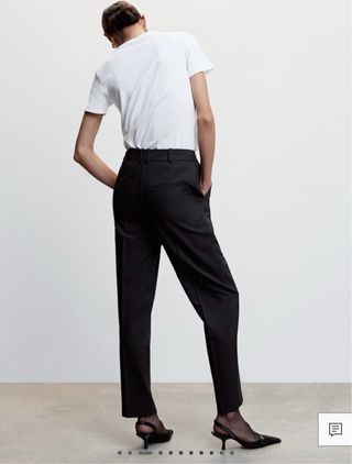 Pantalón traje Mango negro XS