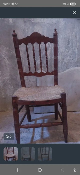 SILLAS ANTIGUAS ASIENTO DE ENEA