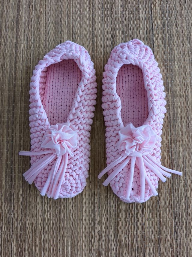 Zapatillas punto rosa