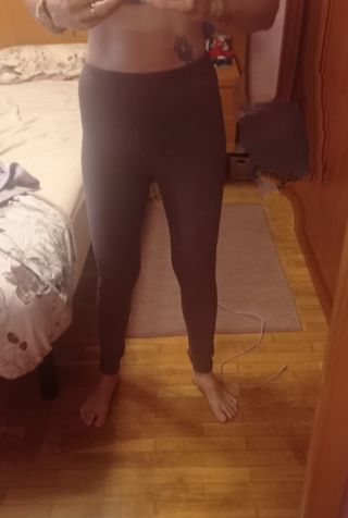 Leggins deportivos morados - Talle alto