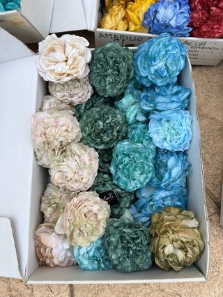 Pendientes WALINA | Flamenca dorados y azules