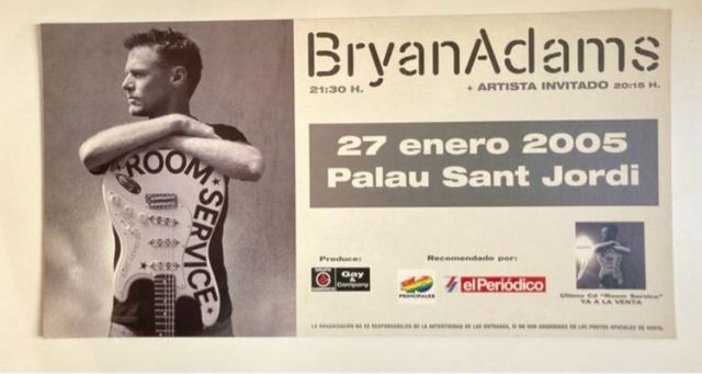 Poster Concierto Bryan Adams Barcelona 2005