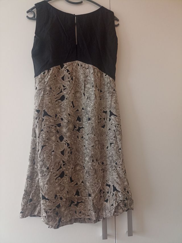 Vestido Zergatik negro beige