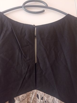 Vestido Zergatik negro beige