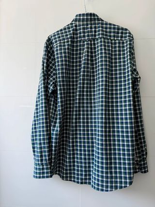 Camisa cuadros verdes - Cortefiel Talla L  H-00084
