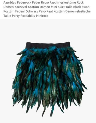 Mini Falda Plumas - Fiesta Retro