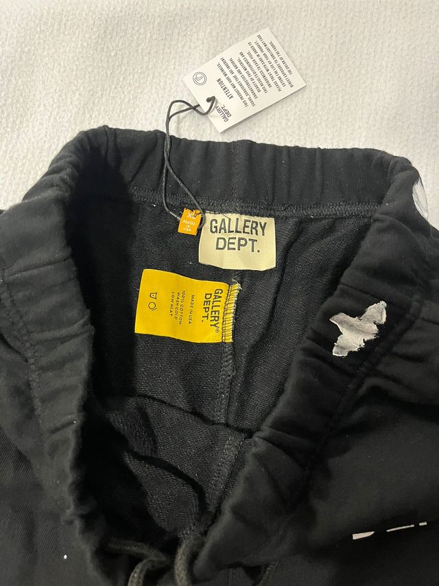 Pantaloni Gallery Dept. Neri con Paint Splatter