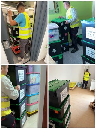 Caja de plastico para mudanza el Vallés Oriental