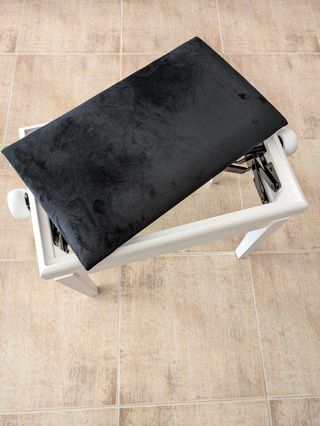 Banqueta piano blanca premium - sin usar