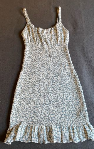 Vestido Abercrombie XS - Azul y blanco