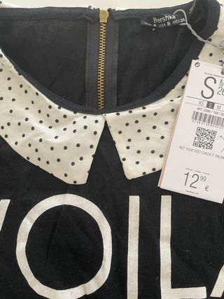 Camiseta cuello lunares 