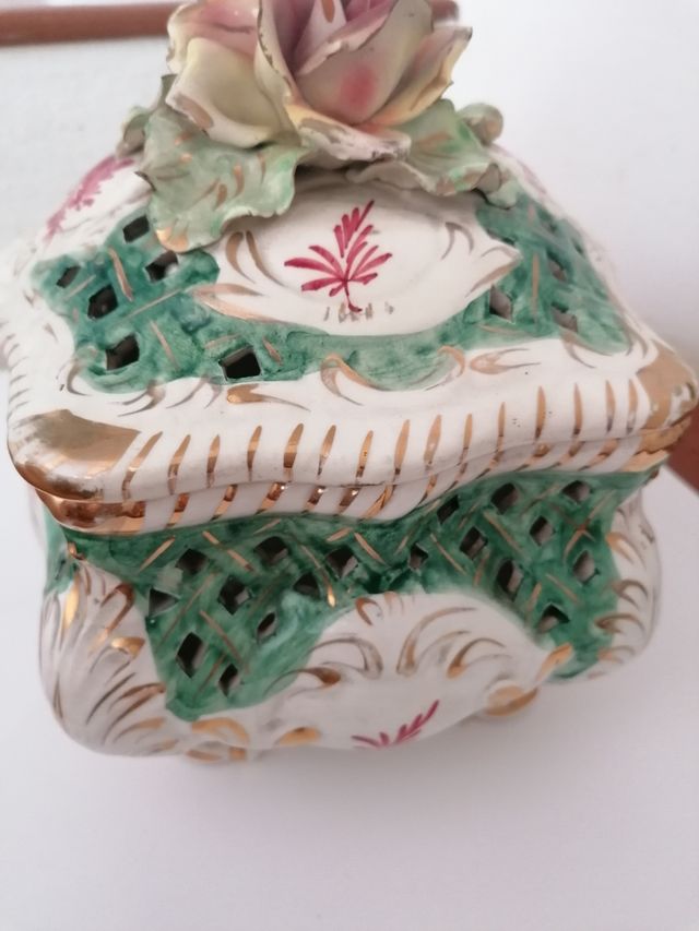 Cofanetto Ceramica Antica Dipinta a Mano