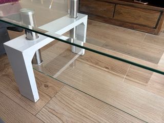 Mesa centro cristal blanco